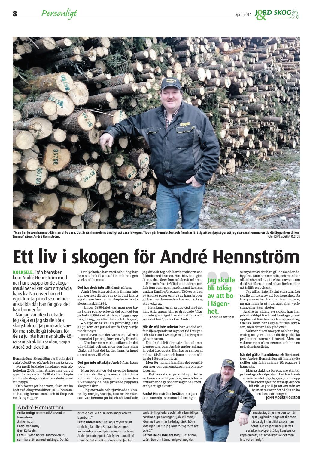 Reportage med André Hennström